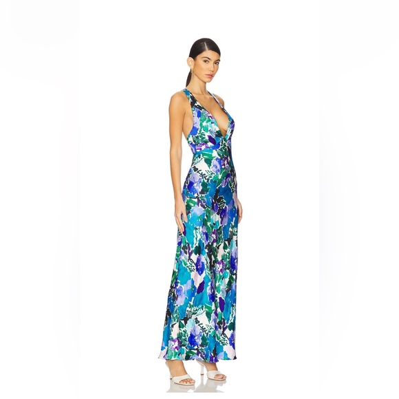 Shona Joy Blue Floral Dress - Picture 1 of 7